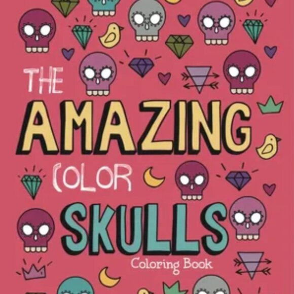 Sugar Skull Coloring Books Set of 4 Foil Accent Kids or Adults Day of the Dead - Picture 2 of 5